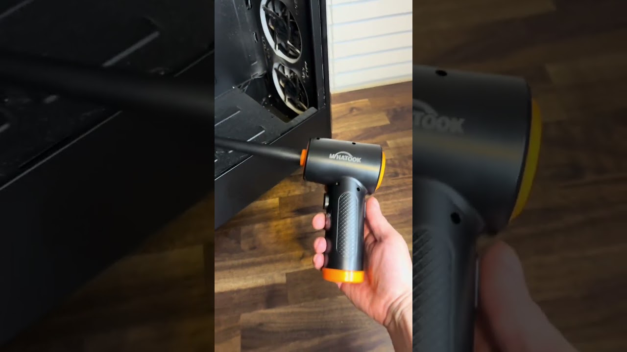Electric air duster for a spotless pc! #cleanpc #electronics #electricairduster