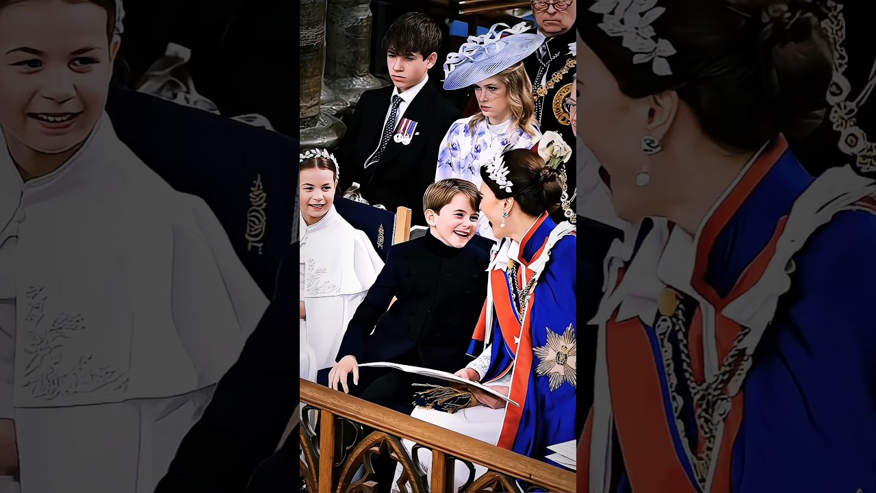 Princess kate & Prince Louis funny dance at king Charles iii coronation #royalfamily