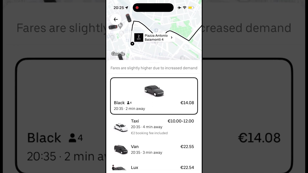 This is what ordering an Uber looks like in Milan, Italy #italy #uber #milan