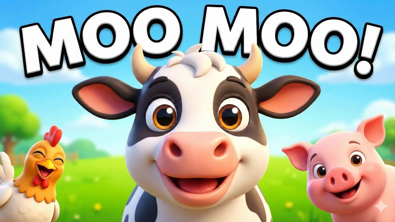 Old MacDonald Had a Farm 🐮🐷🐔 | Fun Kids Nursery Rhyme | 3D Cartoon Song #oldmacdonaldhadafarm #viral