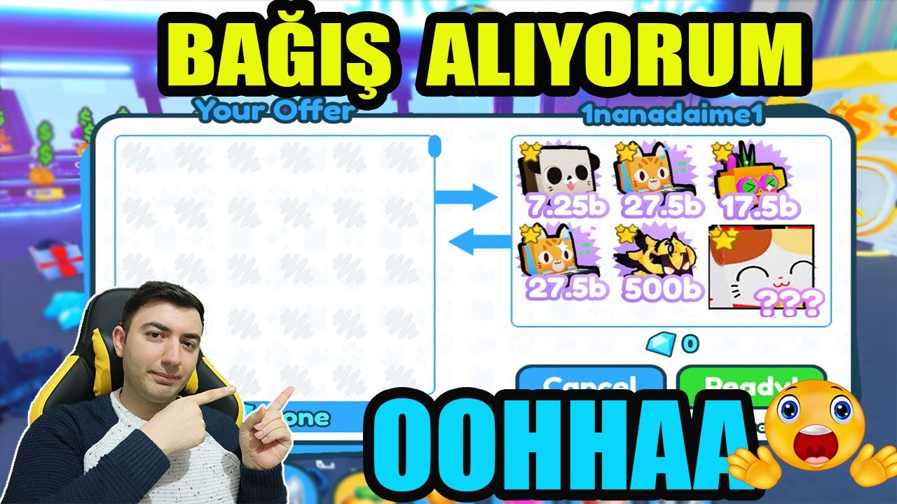 * BAĞIŞ ALIYORUM * | Takipçilerim Bana Pet ve Elmas Donate Atıyor 🤗🤗 | Pet Simulator X | ROBLOX
