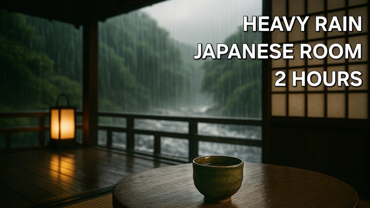 Deep Sleep in a Rainy Zen Room | 脳がとろける雨音。和室のアンビエンス (2 Hours)