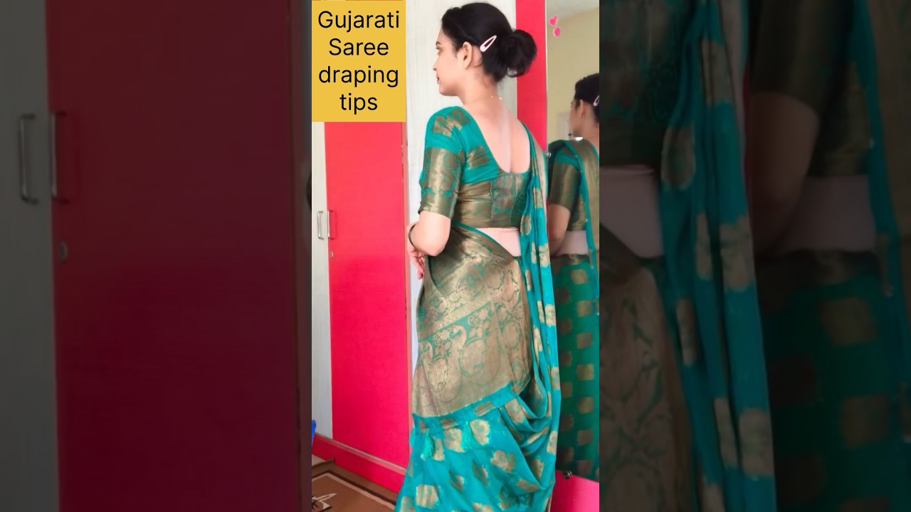 Gujrati saree draping tips/How to drape Gujrati style saree/ 