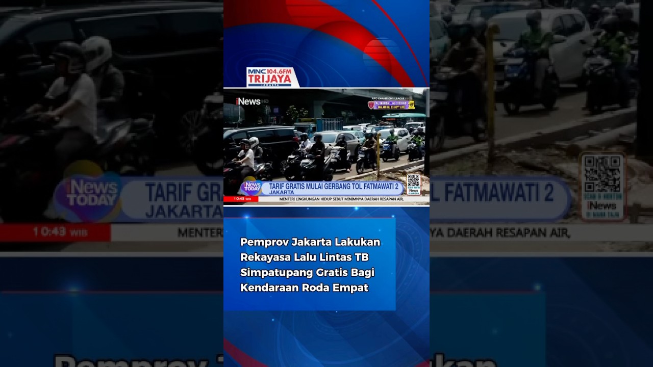 Pemprov DKI Jakarta lakukan rekayasa lalu lintas di TB Simatupang #trijayafm #tbsimatupang #jakarta