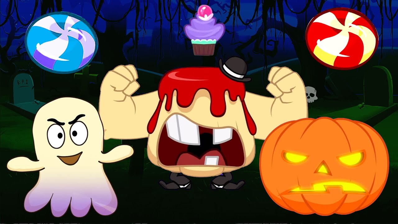 Om Nom Halloween Party Monsters | Spooky Scary Cartoons for Kids @OmNomLearnEnglish