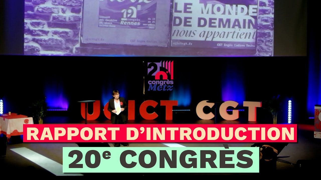 Rapport d'introduction du 20e congrès de l'Ugict-CGT