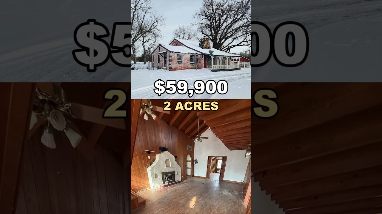 Affordable 3-Bedroom Home on 2 Acres. $59,900