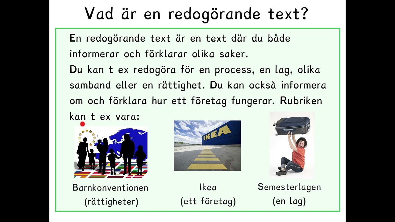 How to learn swedish - SKRIVA en Redogörande text, kurs D Sfi