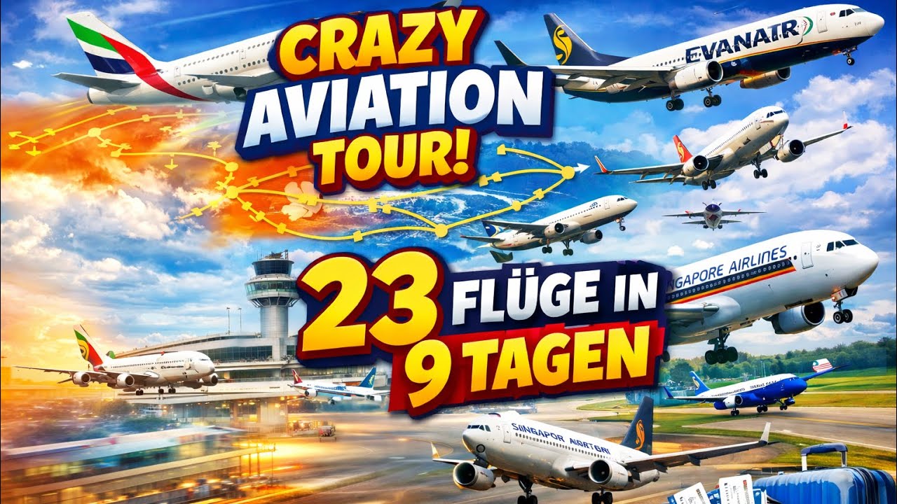 23 Flüge in 9 Tagen: Die verrückteste Reise meines Lebens!