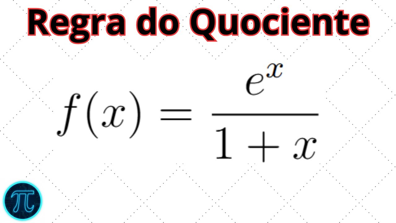 Derivada de f(x) = e^x / (1+x) (Regra do Quociente)#regradoquociente #derivadas #cálculo #matemática