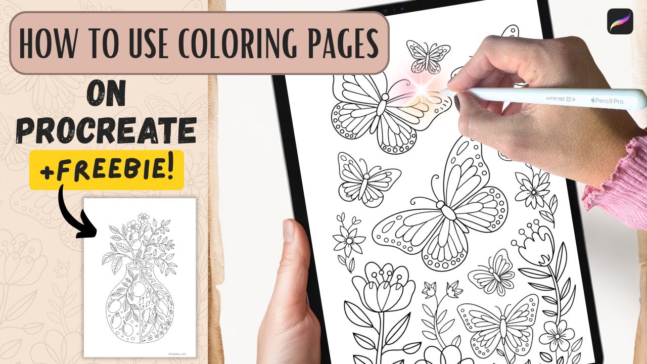🎨 How to Use Coloring Pages on Procreate | Beginner-Friendly Tutorial