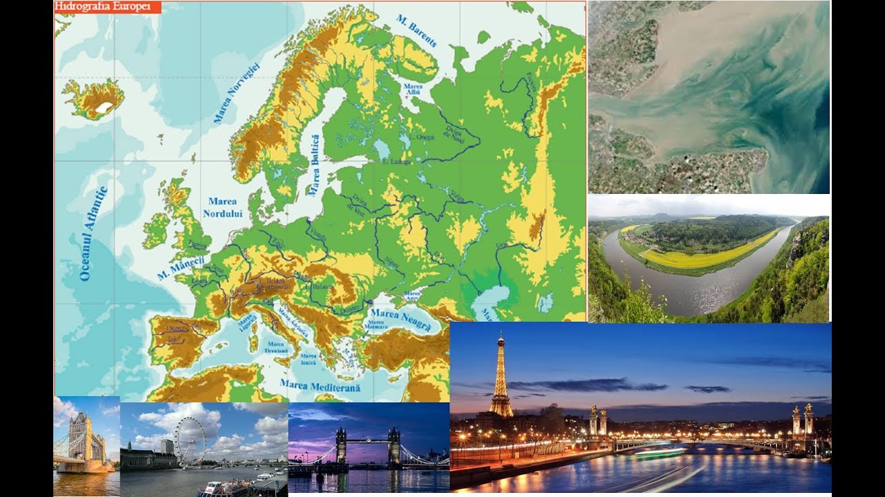 Europa - Hidrografia - lecție de geografie - Elemente de geografie umană și Geografia Europei
