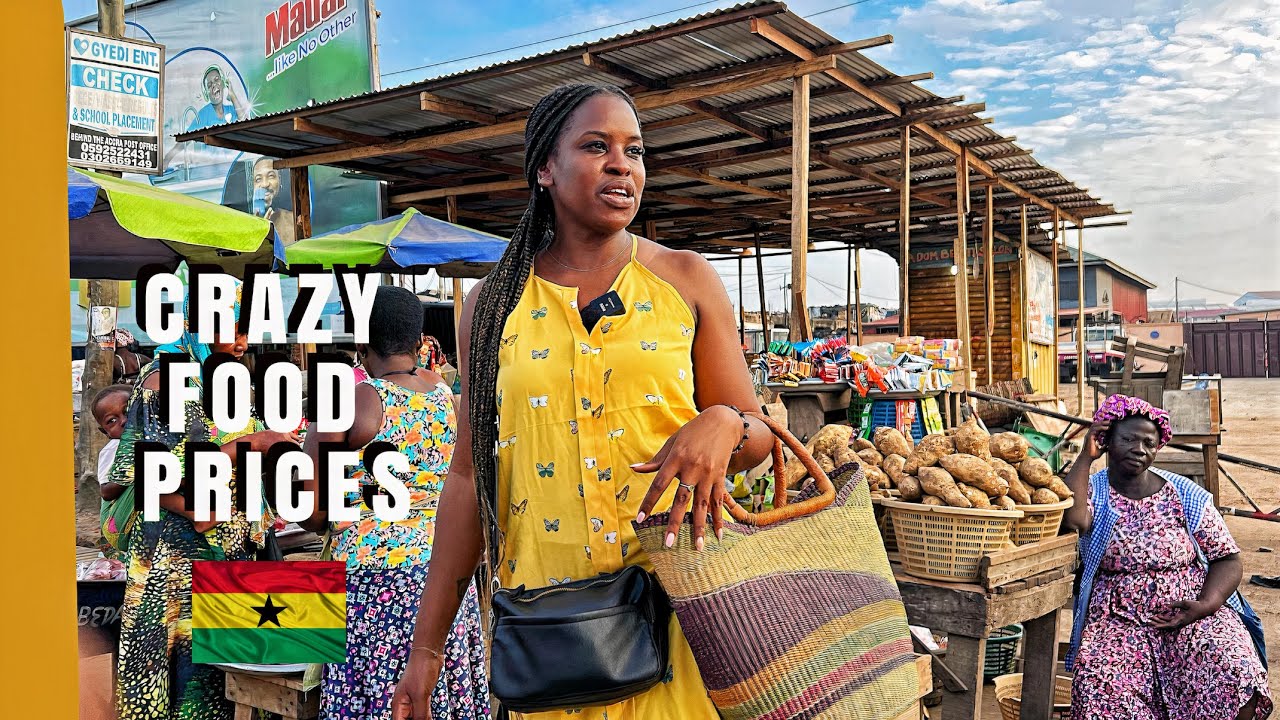 YOU NEED TO SEE THE COST OF FOOD AT THE BIGGEST FOOD MARKET IN ACCRA, GHANA | LIVING IN GHANA