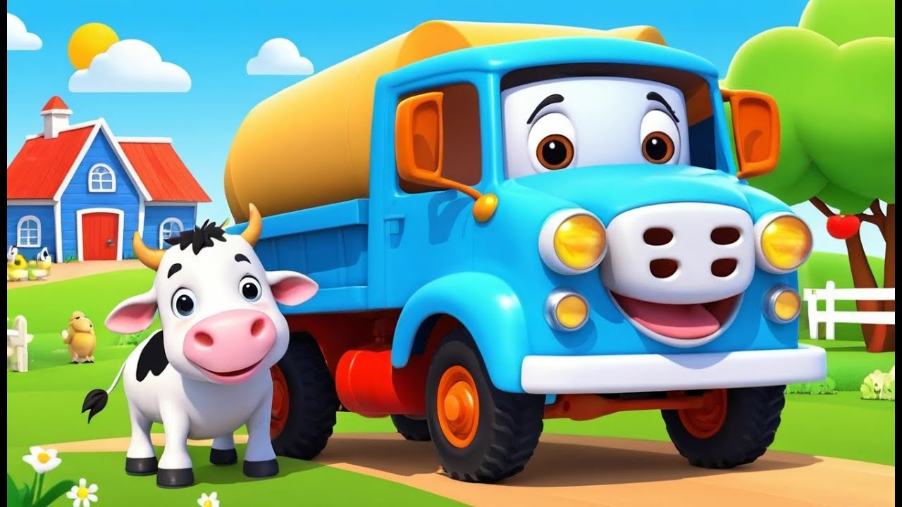 Корова за рулём молоковоза