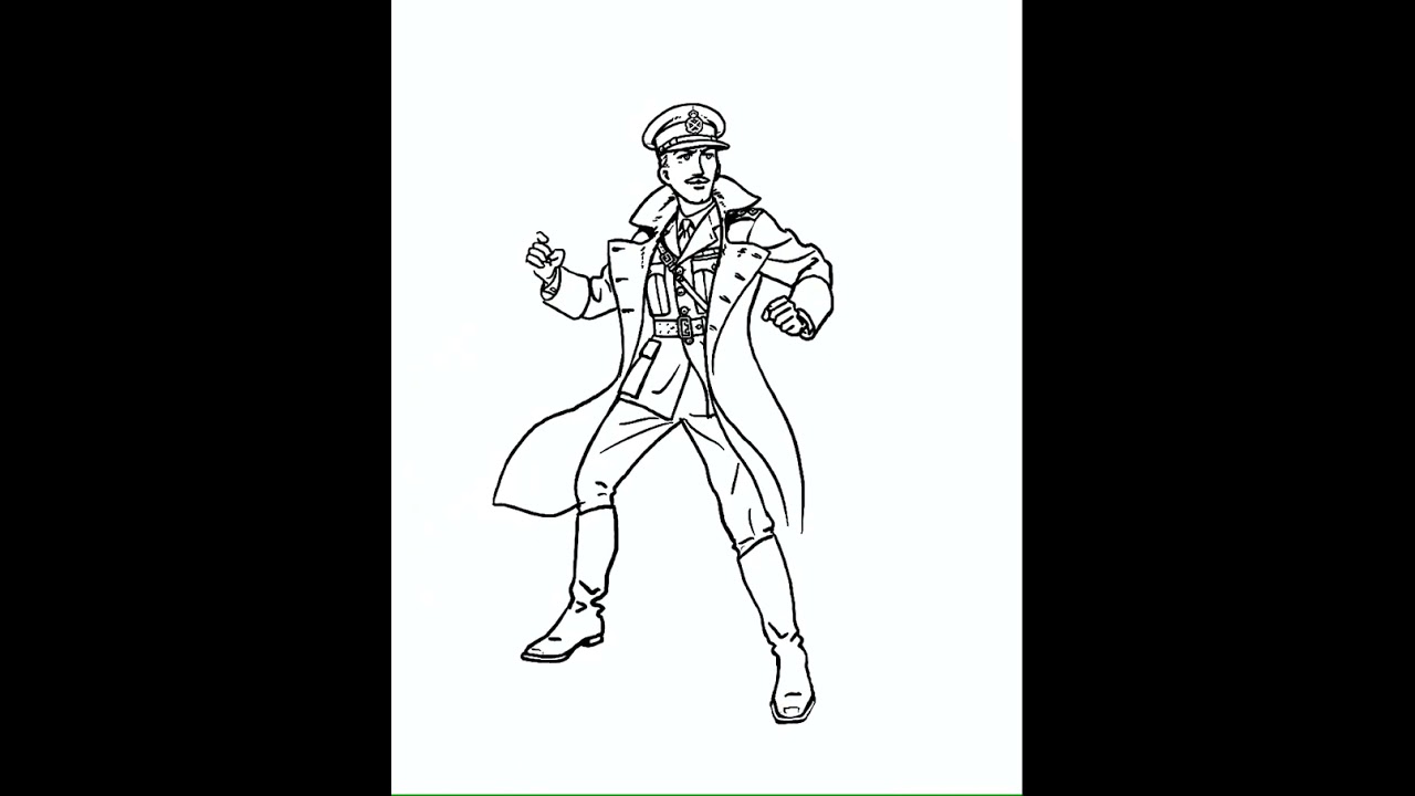 Drawing captain Blake
