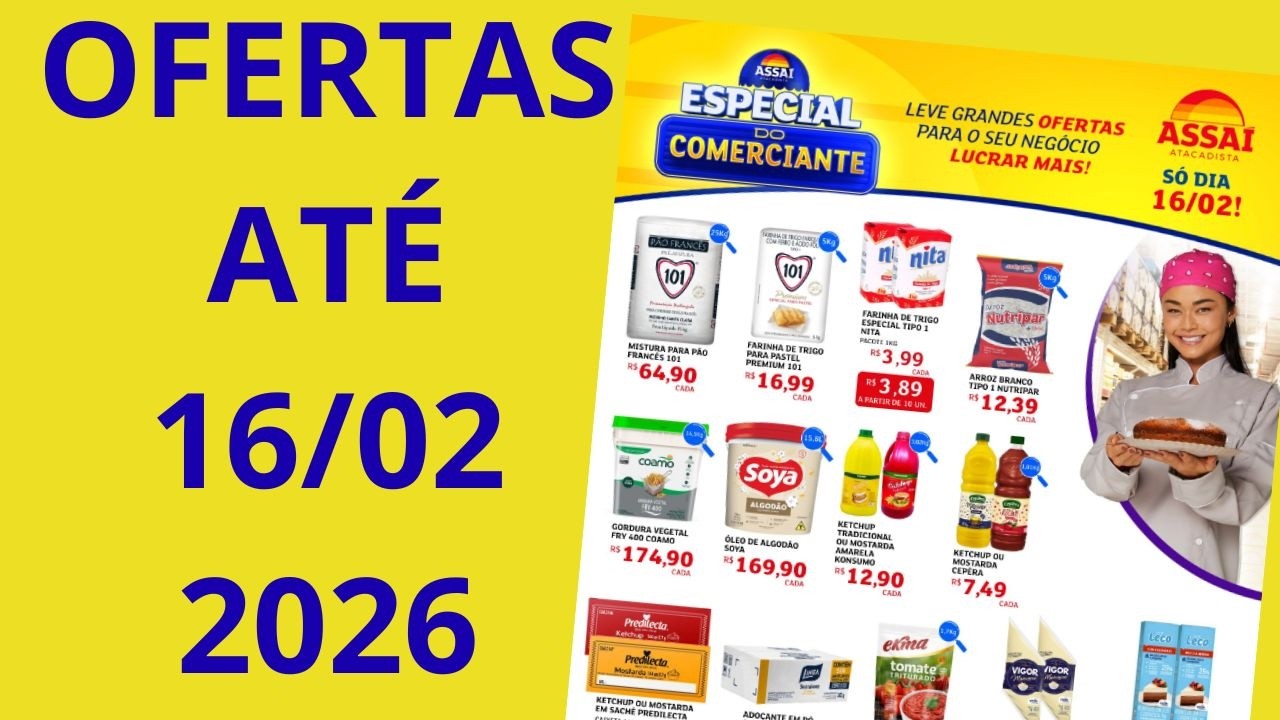 ASSAÍ ATACADISTA OFERTAS ATÉ 16 02 2026 FOLHETO ESPECIAL DO COMERCIANTE SP