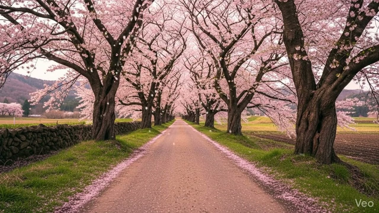 벚꽃이 날리는 날/명상, 수면음악, 편안한 음악, 힐링음악