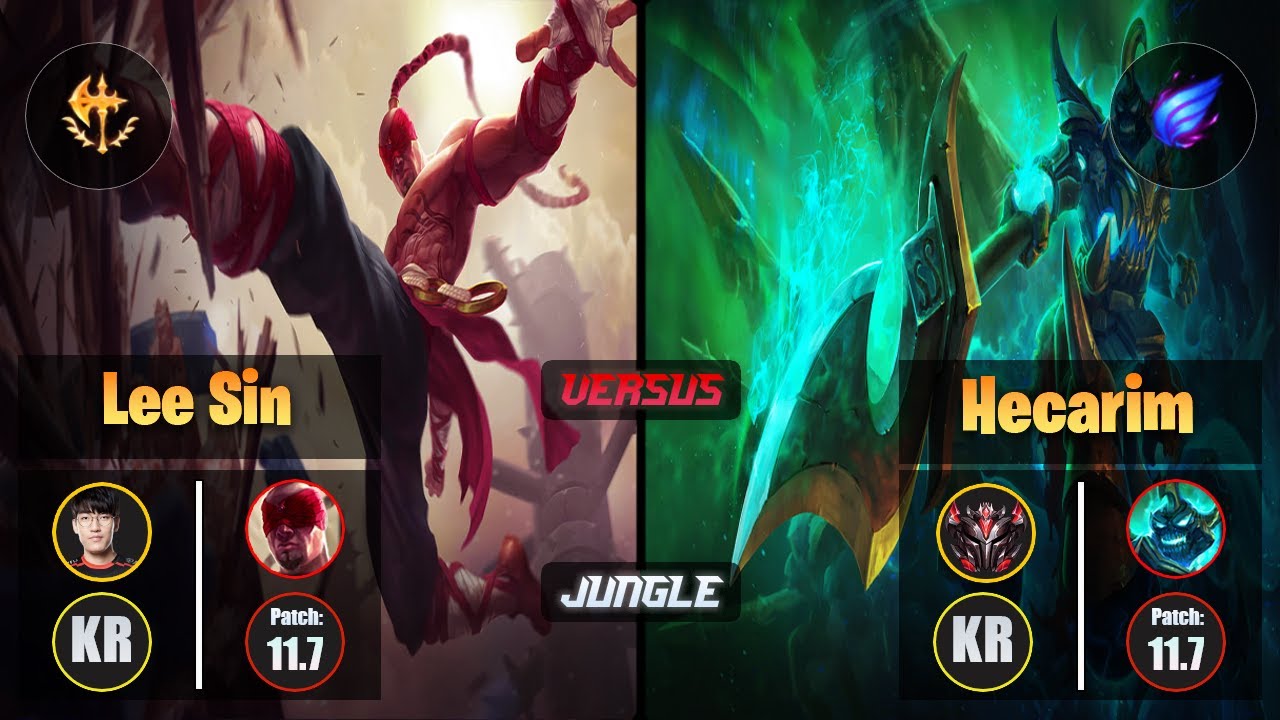 Tarzan LEE SIN (Jungle) [Conqueror] VS HECARIM - Grandmaster KR Patch 11.7