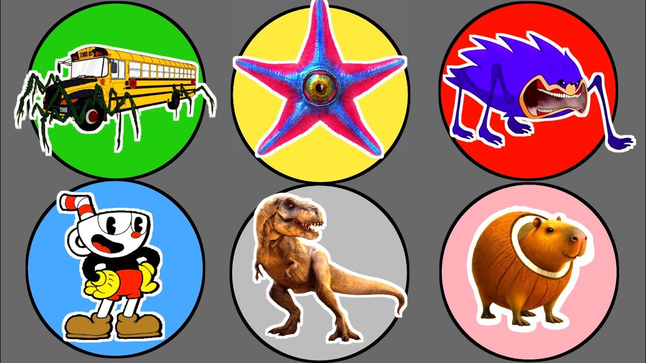 Spin Wheel Monster !! Bus Eater, Staro, Shin Sonic, Pop Head, T-rex 
