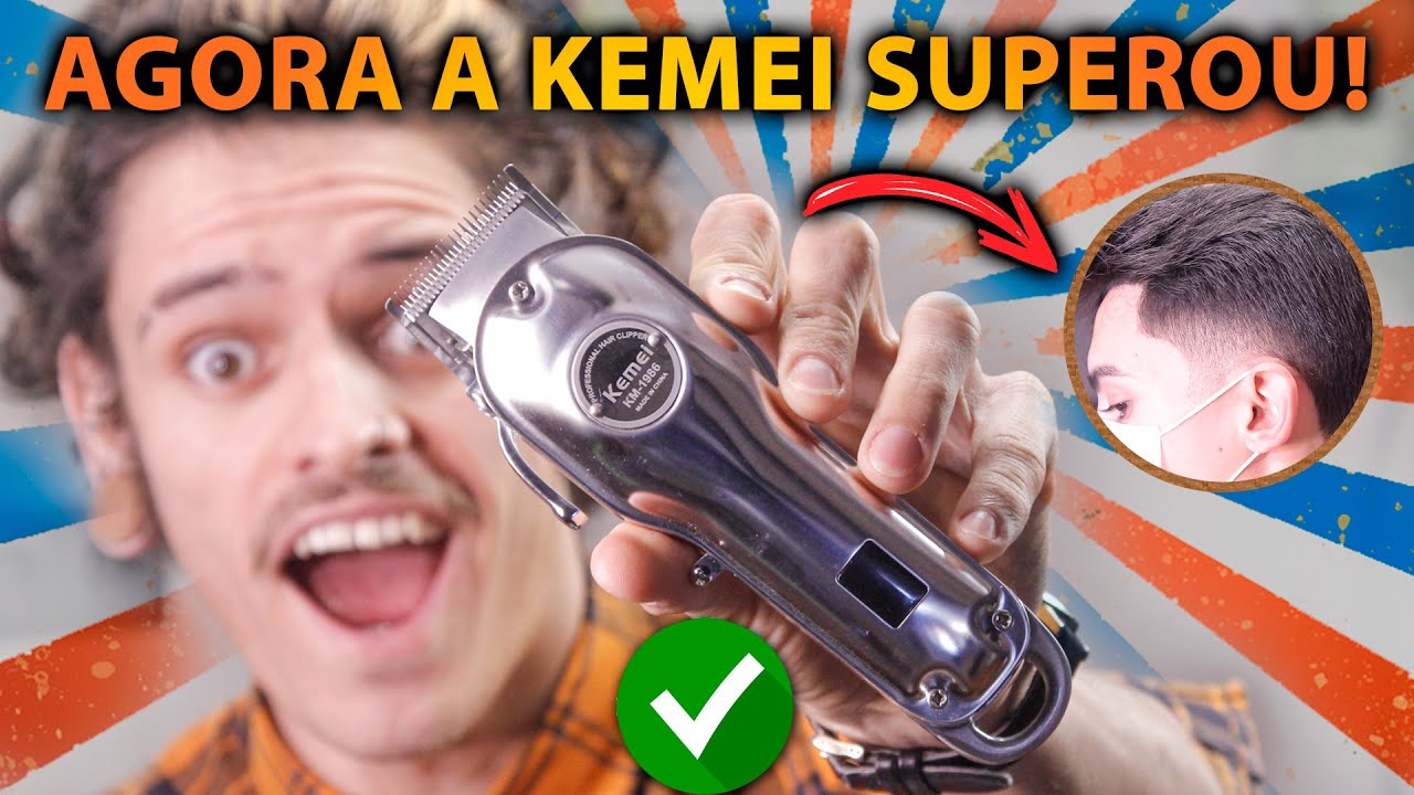Kemei 1986 - Máquina de cortar cabelo (Unboxing e Review)