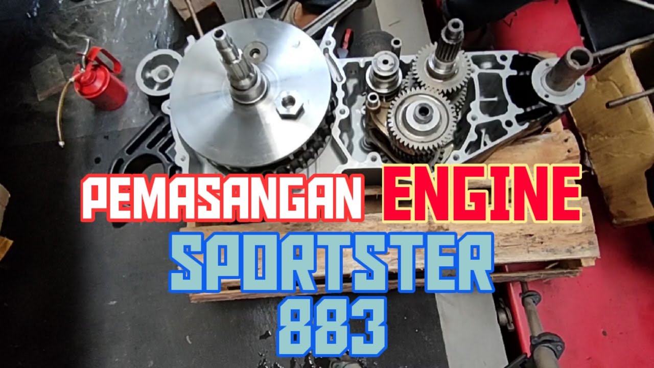 PEMASANGAN ENGINE HARLEY-DAVIDSON SPORTSTER 883 (part 1)