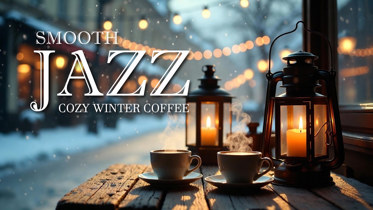 Smooth Jazz Coffee Shop ☕ Relaxing Smooth Jazz & Crackling Fireplace for Deep Focus