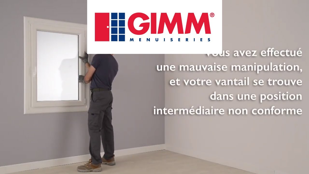 Mauvaise manipulation d'un oscillo-battant PVC - GIMM Menuiseries
