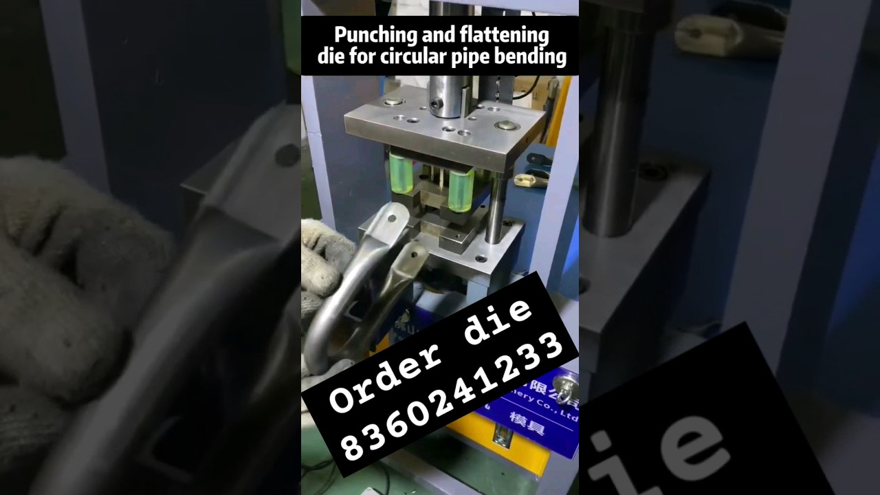 Round Pipe hole punching, flattening & radius cutting die | order now 8360241233 #diemakers #tools