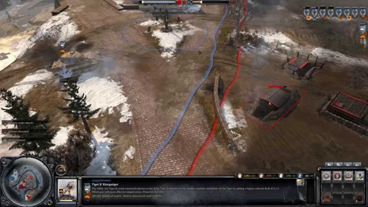 Company of Heroes 2 Ardennes Assault Skirmish Gameplay Oberkommandos vs Wehrmacht (Hard CPU)