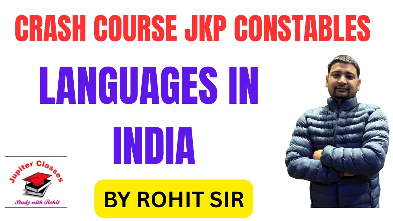 LANGUAGES IN INDIA BY ROHIT SIR || JKP CONSTABLES #jkpconstable 