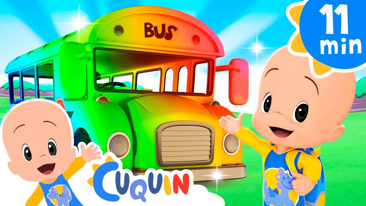Los colores con las ruedas del bus - Fantasía y diversión con Cuquín