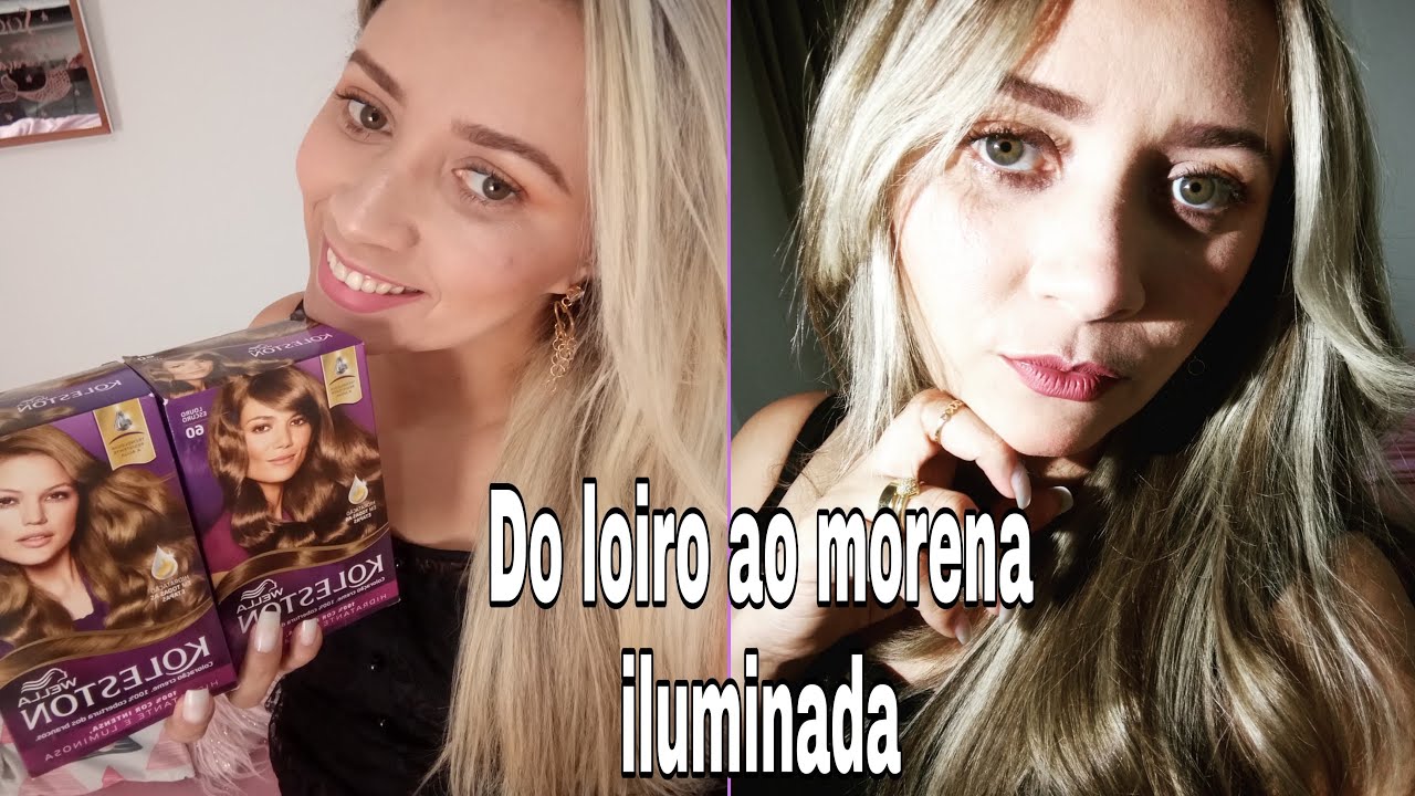 DO LOIRO PARA MORENA ILUMINADA / EM CASA! COM A COLORAÇÃO CREME KOLESTON WELLA 71 LOIRO CINZA MÉDIO