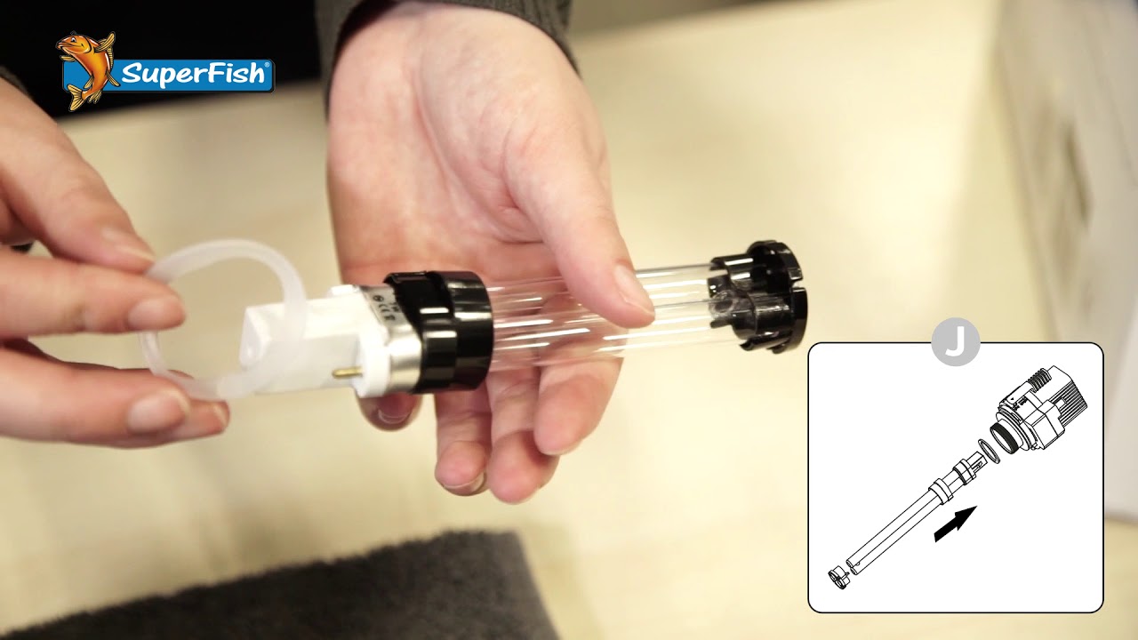 Replace UV-lamp on Superfish TopClear filter