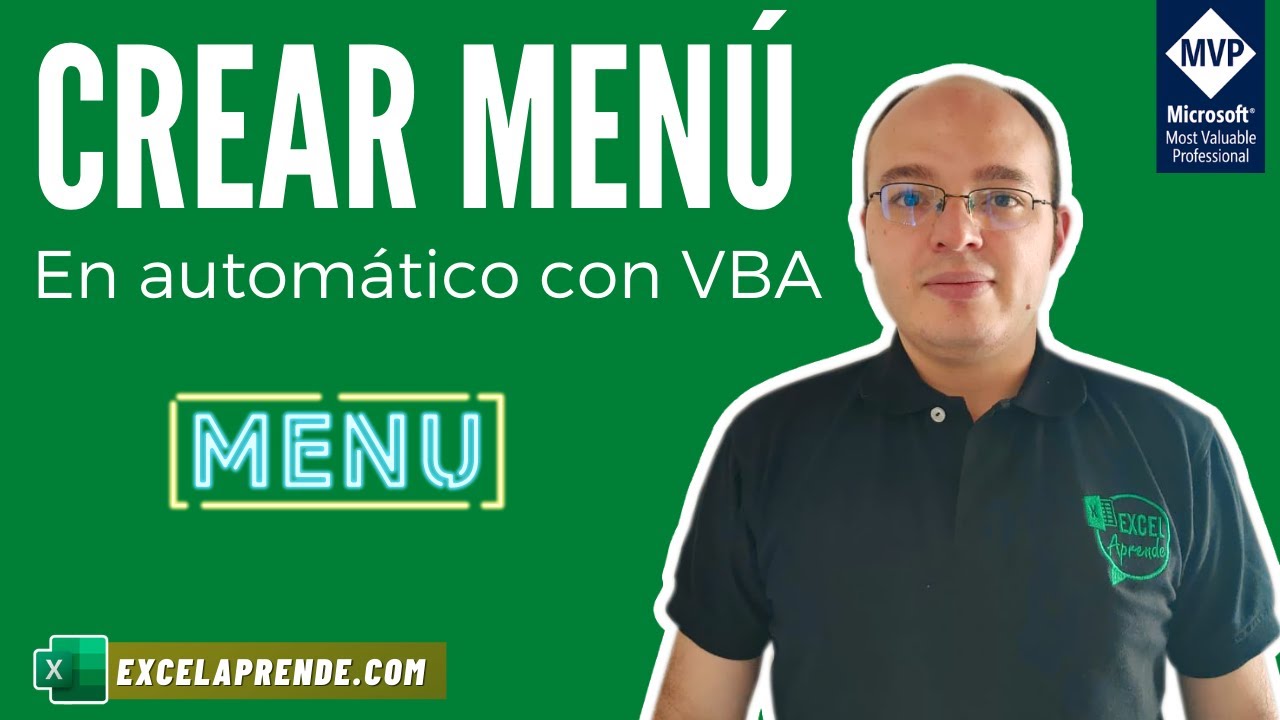 🦸 Crear menú en automático con Macros | Excelaprende