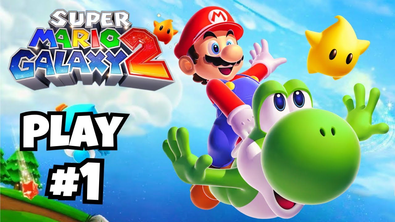 Super Mario Galaxy 2: Completing World 1 (Part 1) - Gameplay Walkthrough! [4K]