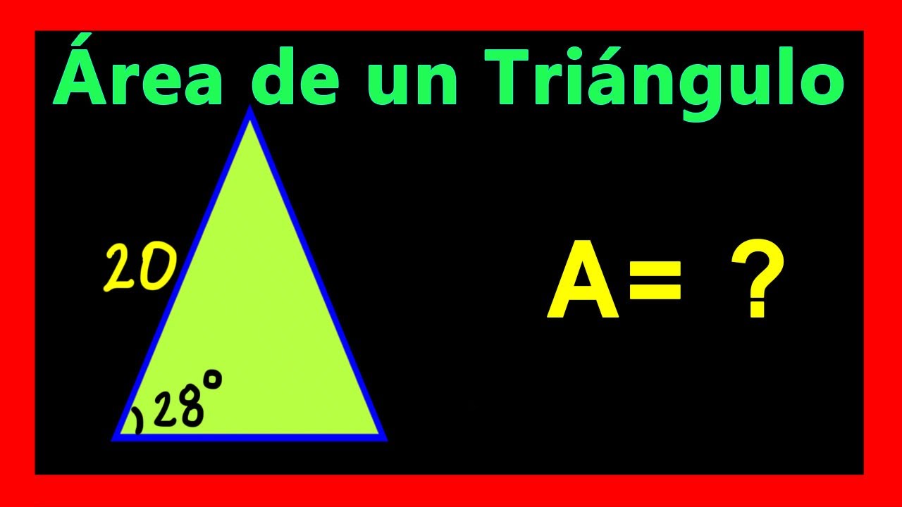 ✅👉 Area de un Triangulo Isósceles conociendo un lado y un Angulo