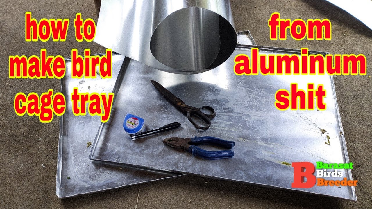 How to make bird cage tray from aluminum shit | bird cage tray | bird cage tray kaisa banai | cage