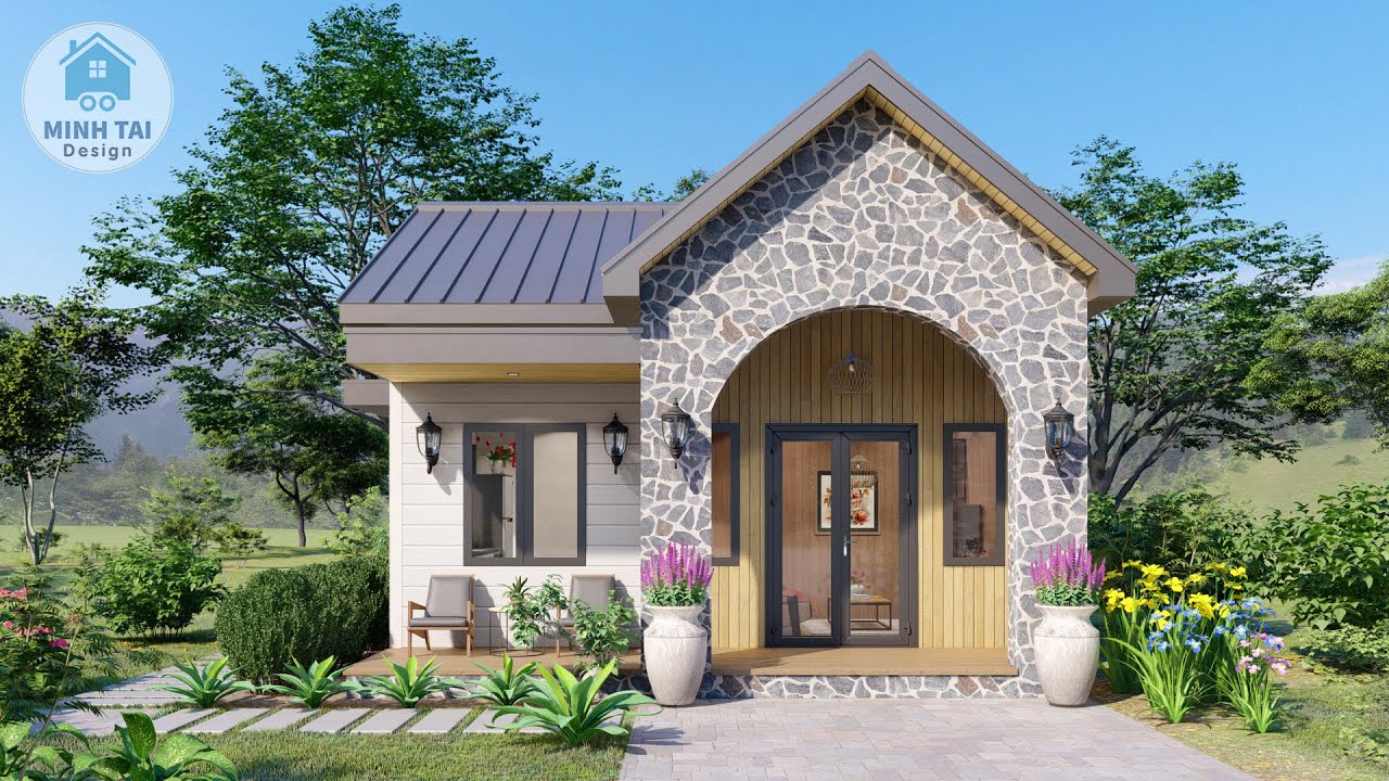 Small House Design 6x6m (20x20ft) | 1 Bedroom House Plans (MTD85)