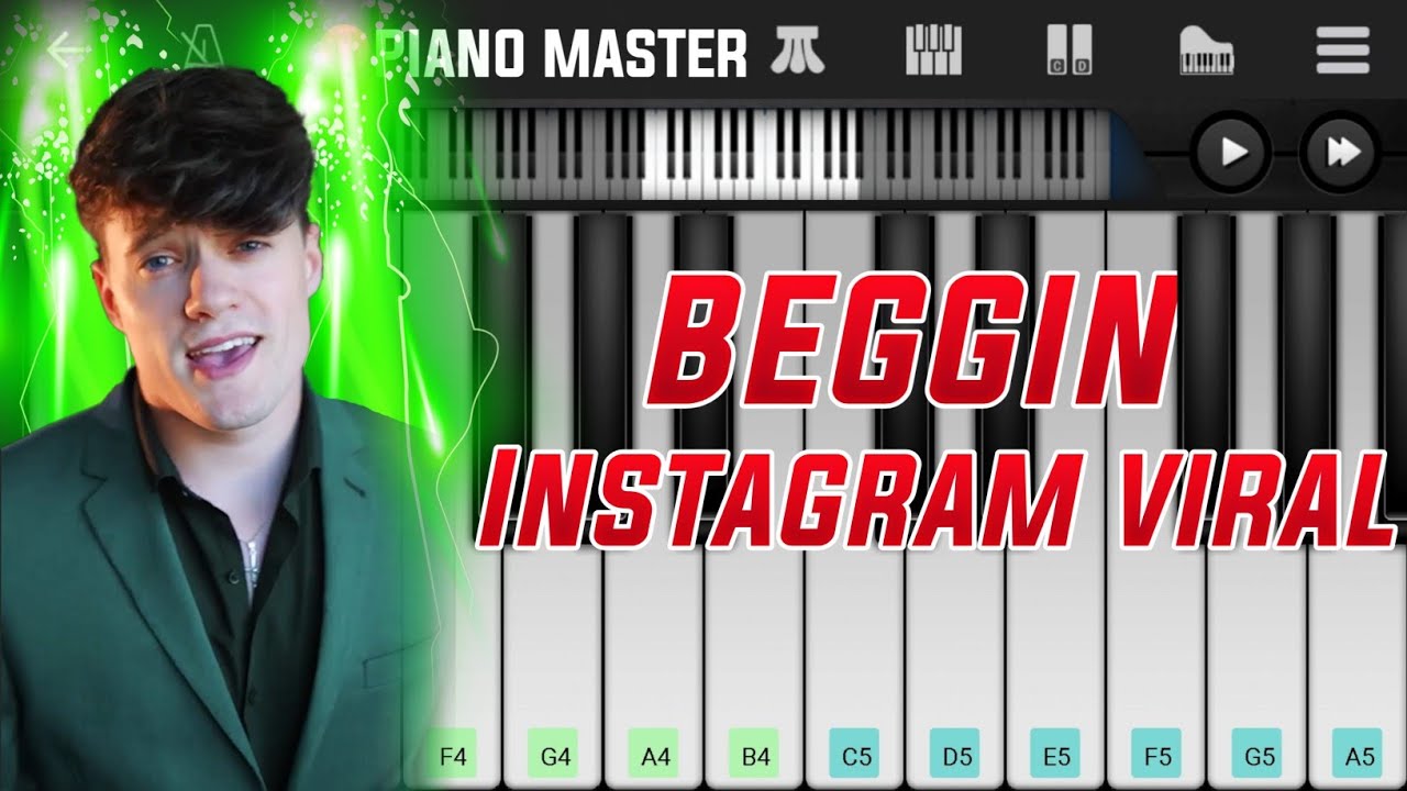Beggin - Instagram Viral Song Easy Piano Tutorial