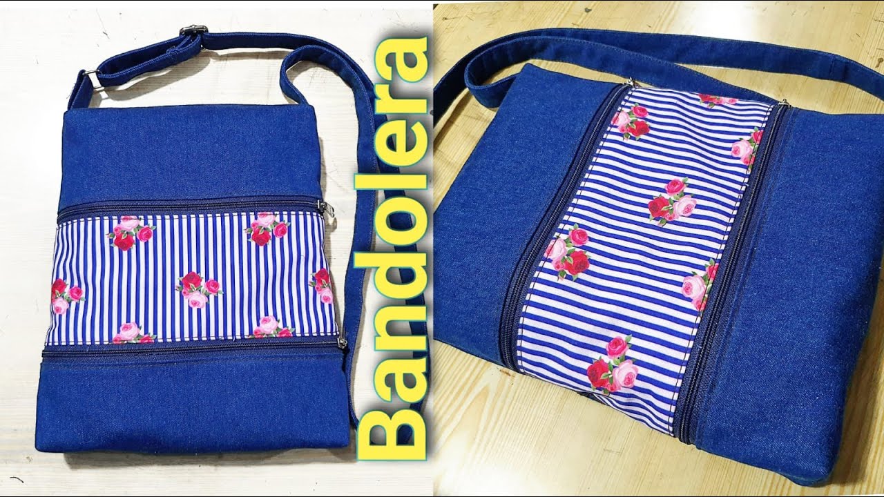 Reciclaje de Jeans: Bandolera Morral con CIerre Externo