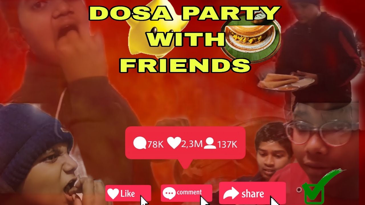 Dosa party with friends after  karate class 