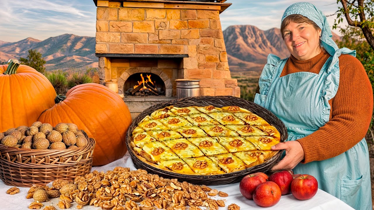 A Quiet Village Day: Harvesting Walnuts, Pumpkin Recipes & Simple Living