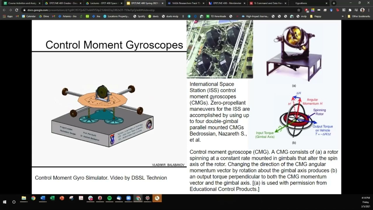 8.8 Attitude Determination, Control, and Sensing: Control