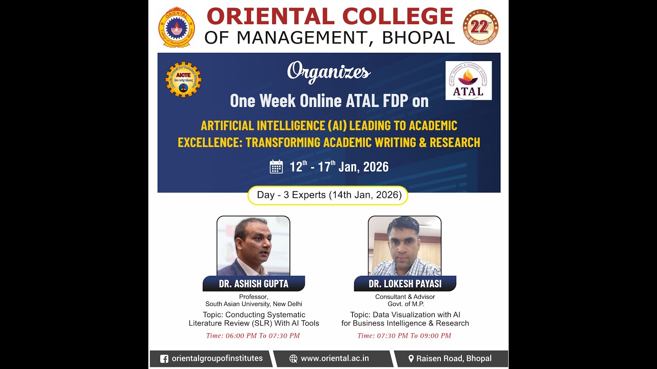 Six Week ATAL Online FDP SESSION 5 #OCM_BHOPAL