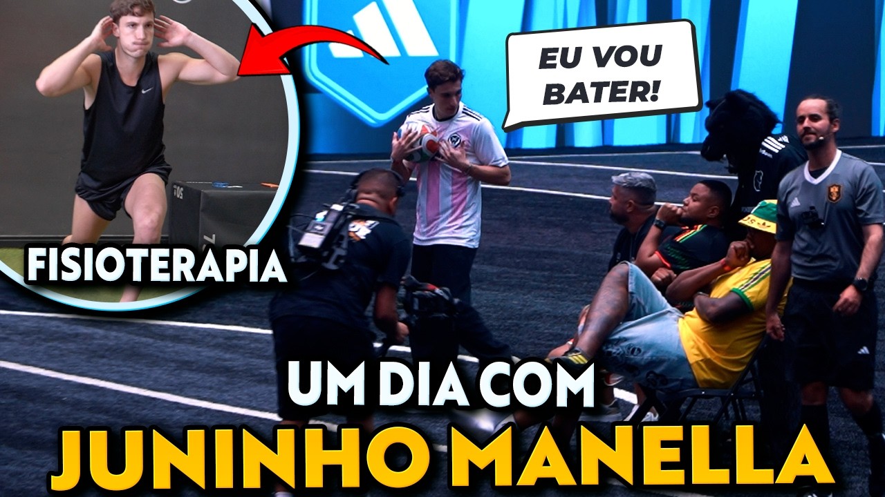 MANELLA BATEU O PENALTI DO PRESIDENTE! - UM DIA COM JUNINHO. VLOG.01