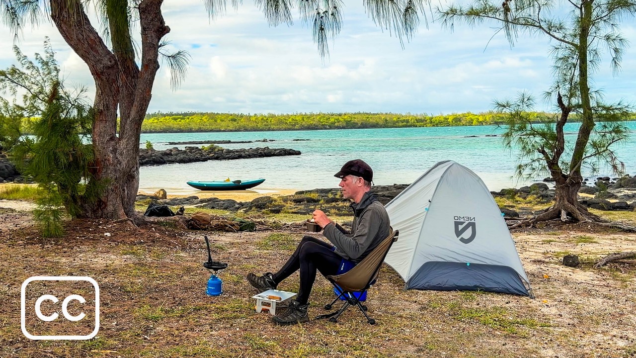 I Kayaked to a Deserted Paradise Island in Mauritius | Solo Camping #52