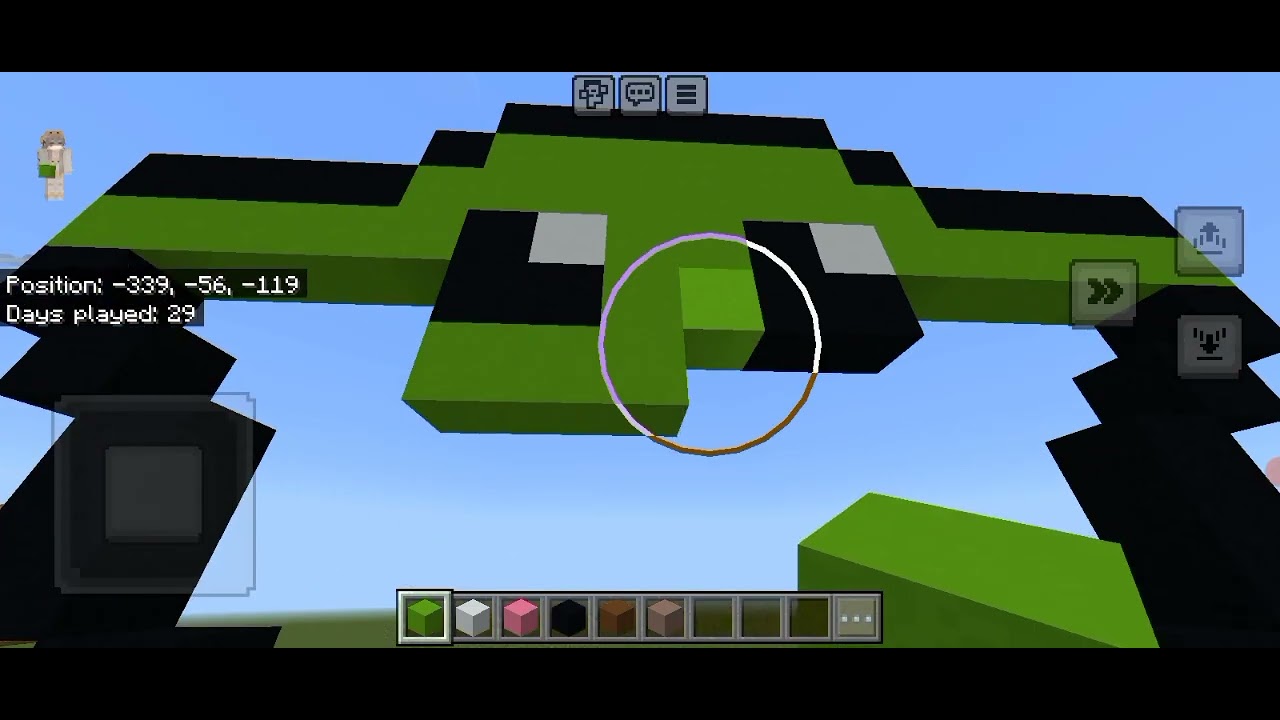 I built baby yoda in minecraft