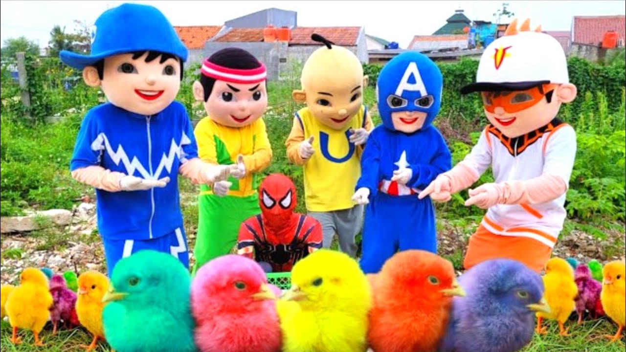 Drama Badut Menemukan Ayam Rembo, Ayam Warna Warni bersama Spider-man dan Ondel-Ondel Betawi