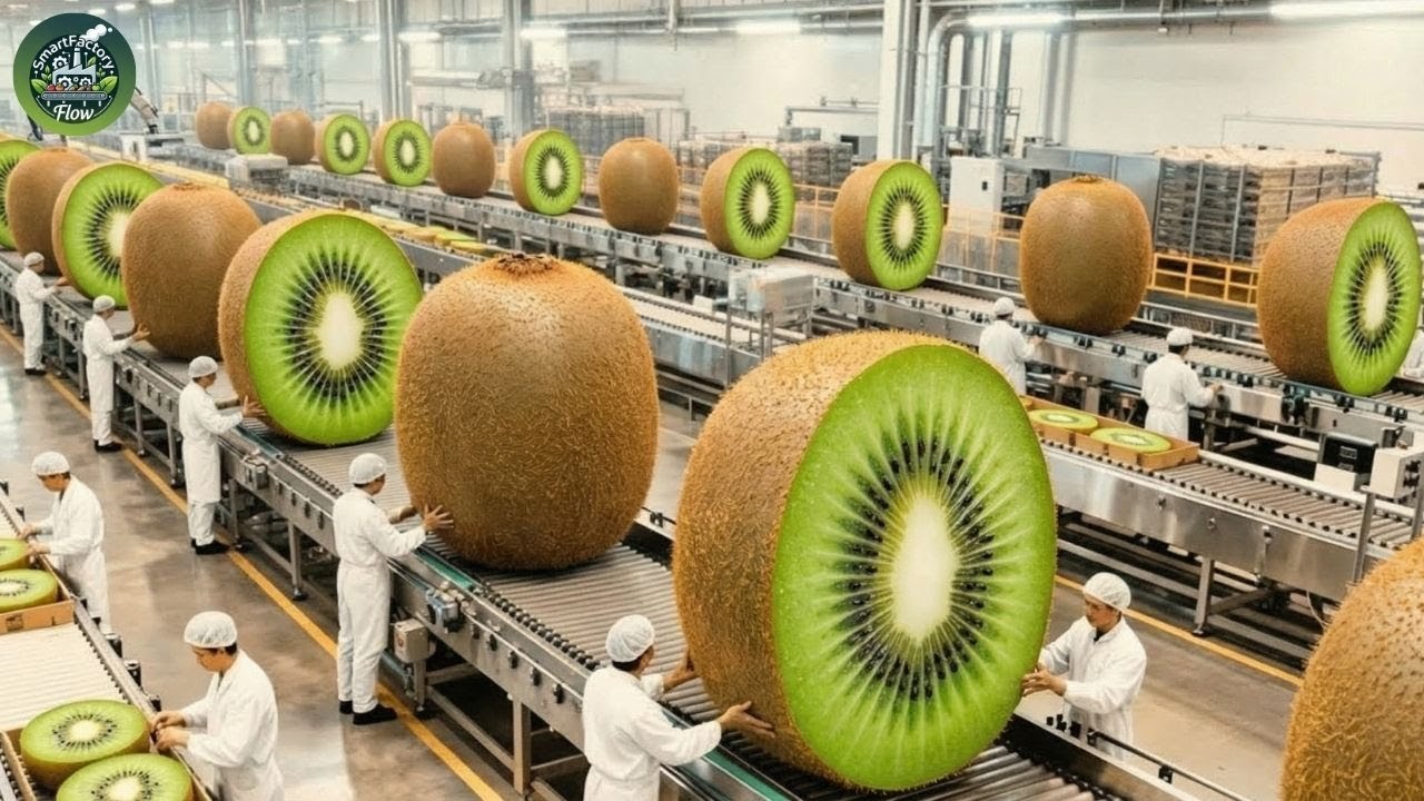 Inside a High-Tech Kiwi Drying Factory How Fresh Kiwi Becomes Perfect Green Dried Slices