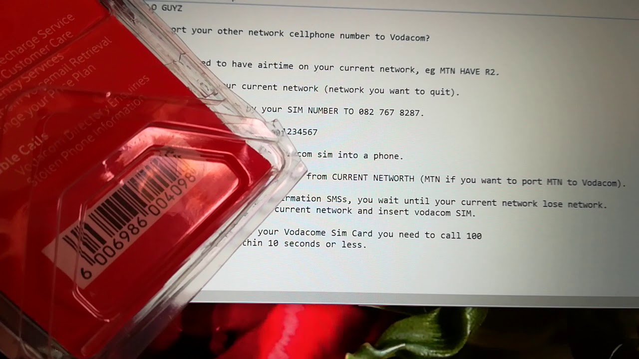 How to port any network cellphone number to Vodacom  network?